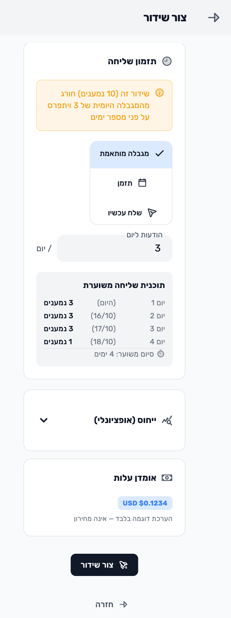 מסך Lynxbe: פורסים בלי להבטיח קצב מסירה נתוני הדגמה מבודדים.