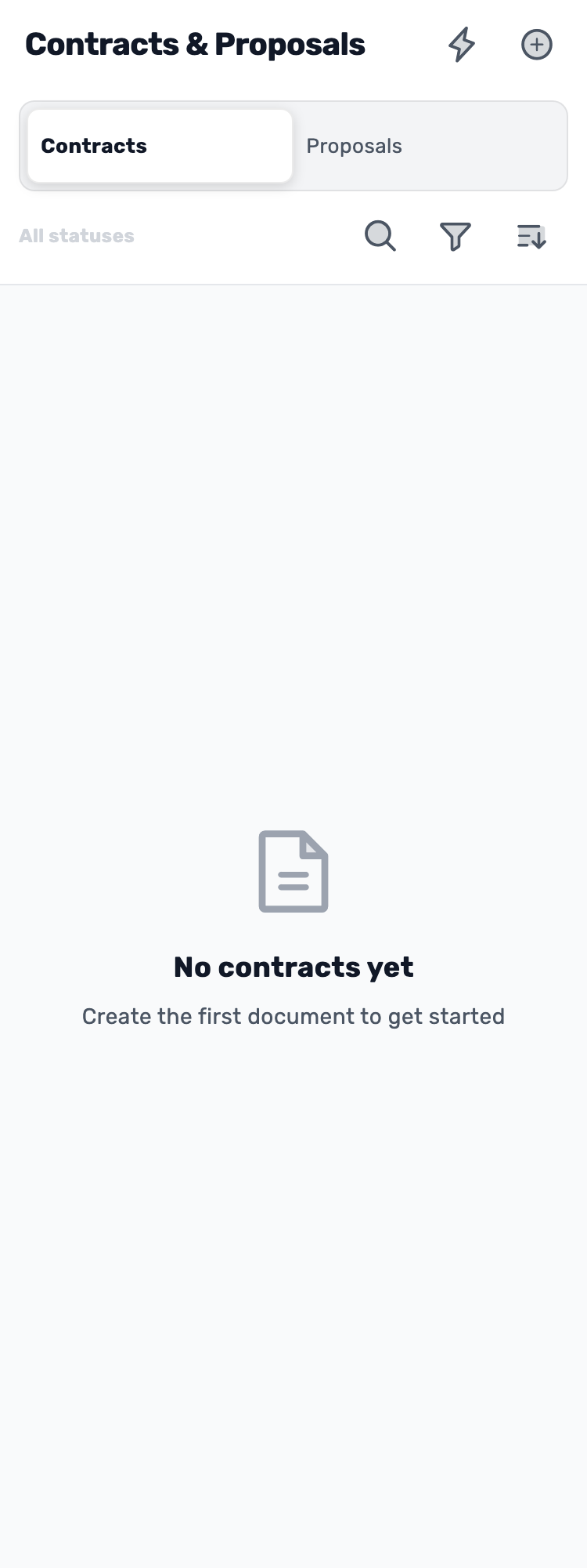 Original Lynxbe screen: A clear document. Before you send. Isolated demonstration document.