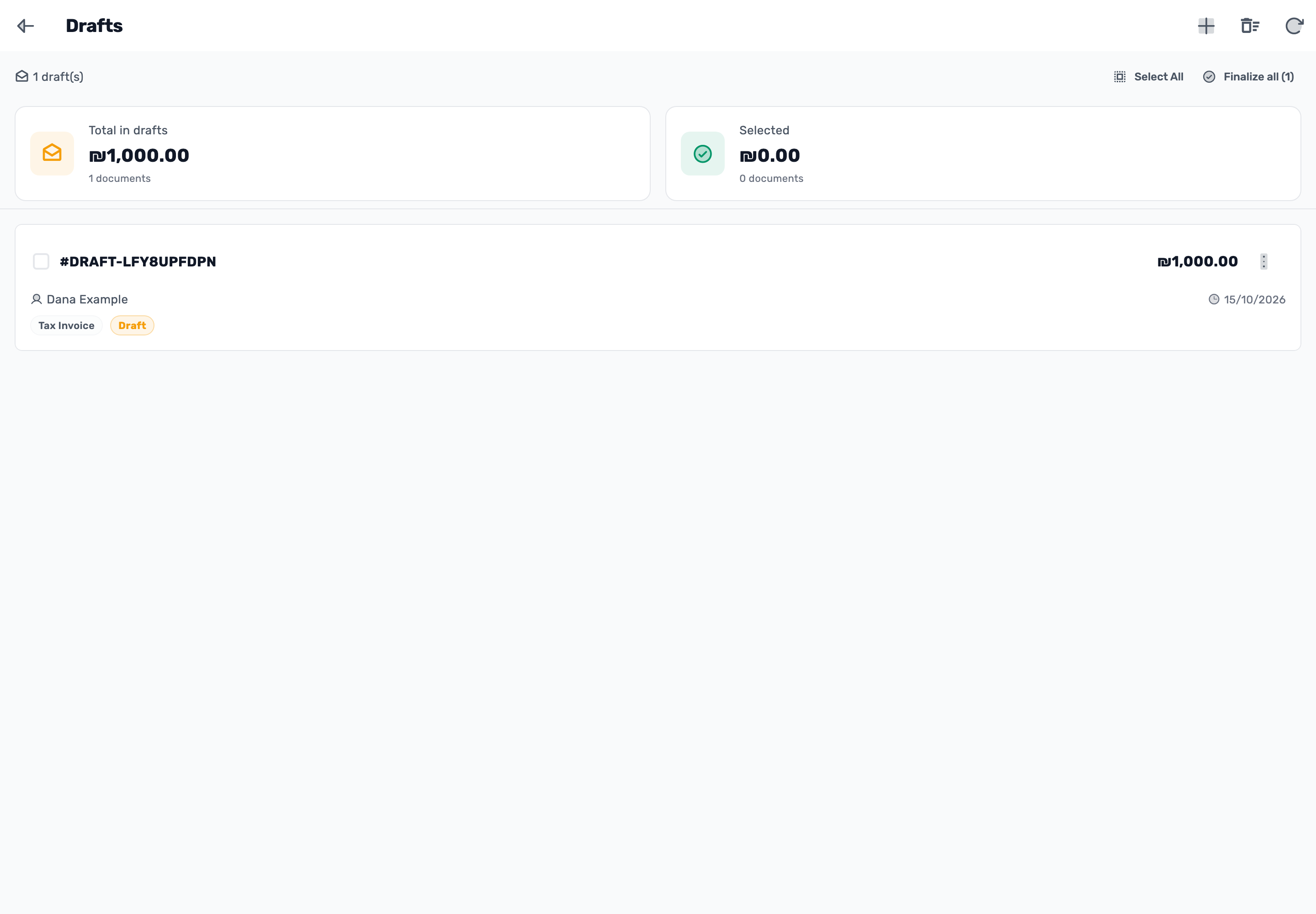 Original Lynxbe screen: Save a draft. Keep reviewing. Isolated demonstration data.