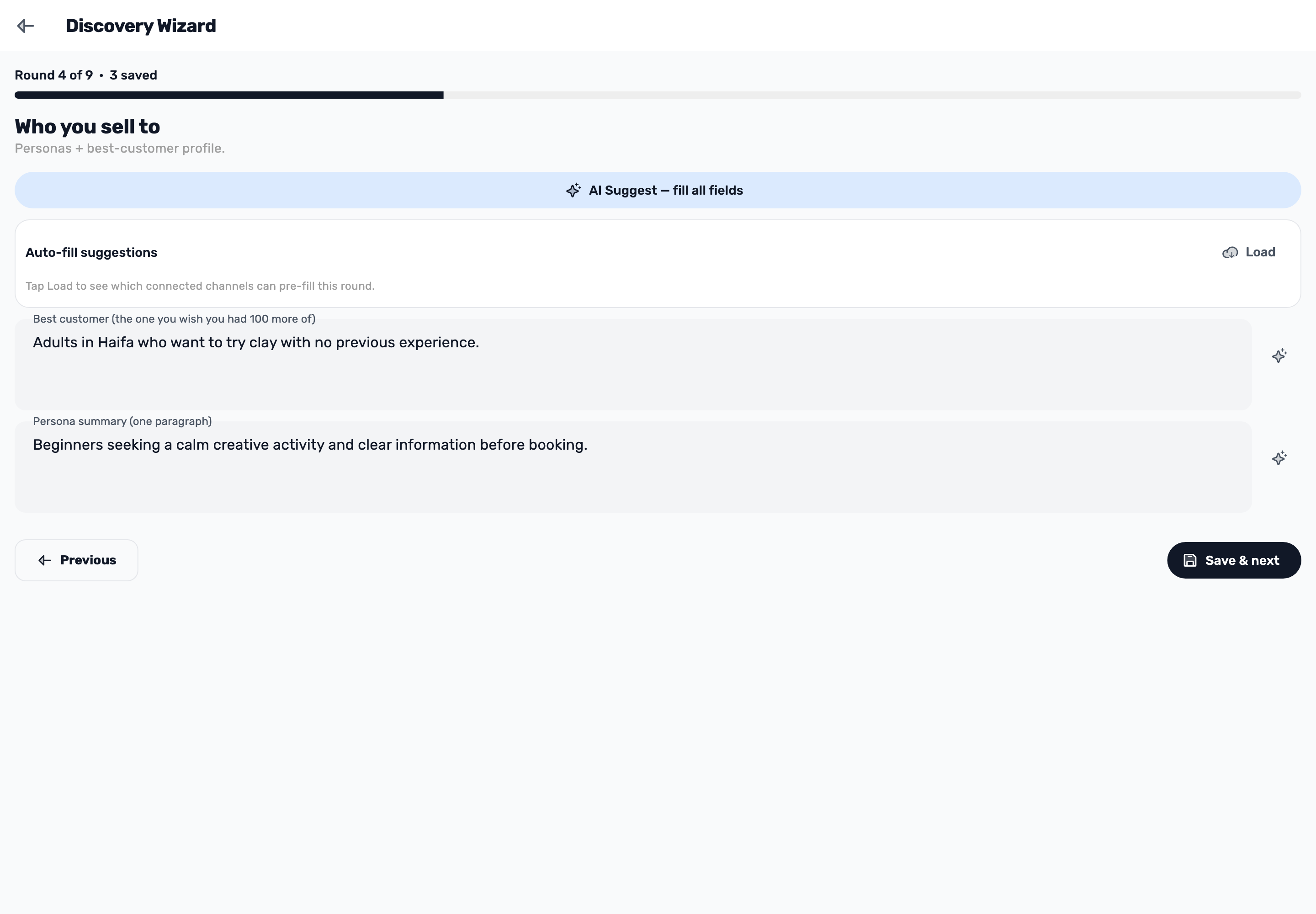 Original Lynxbe screen: Describe who it is for. Isolated demonstration data.