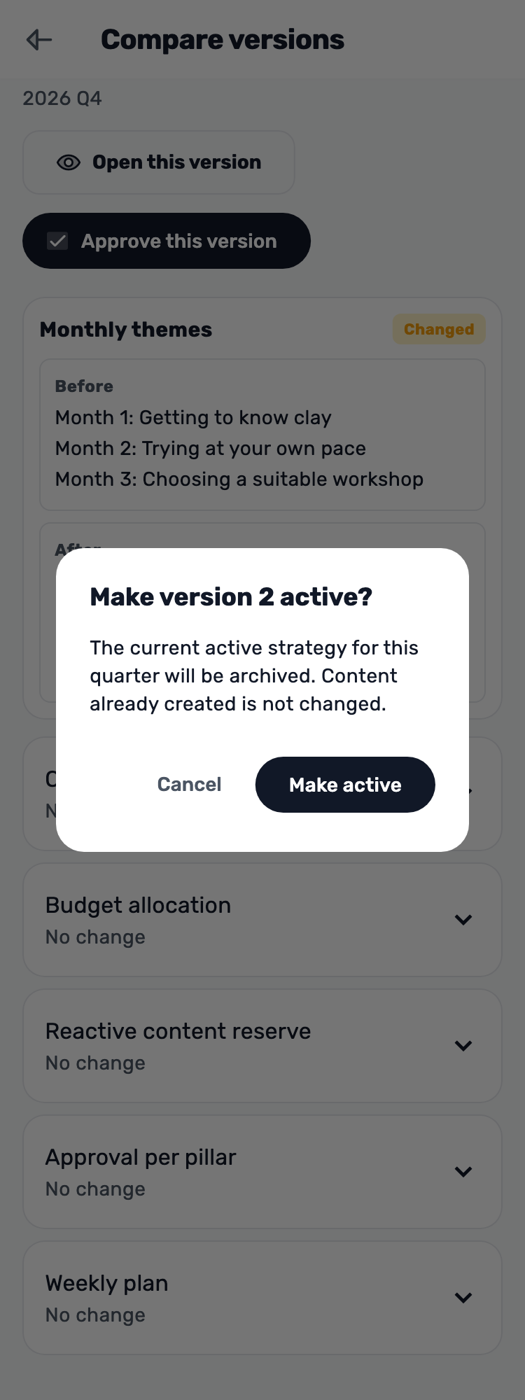 Original Lynxbe screen: Activate the reviewed plan. Isolated demonstration data.