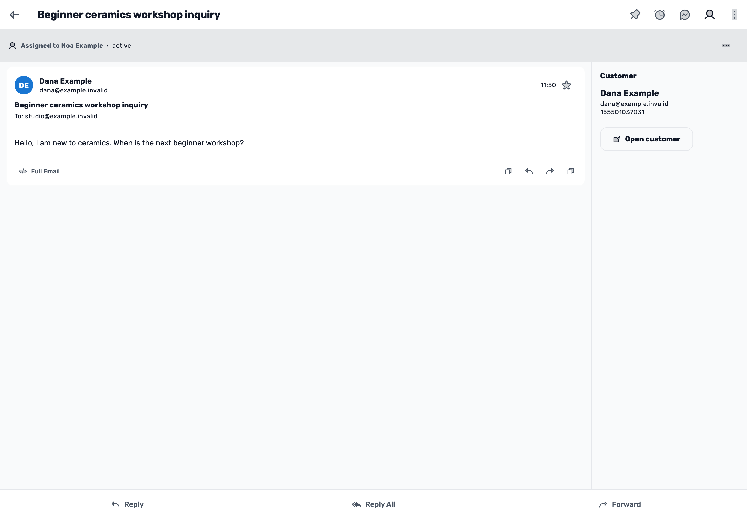 Original Lynxbe screen: Read before replying. Isolated demonstration data.