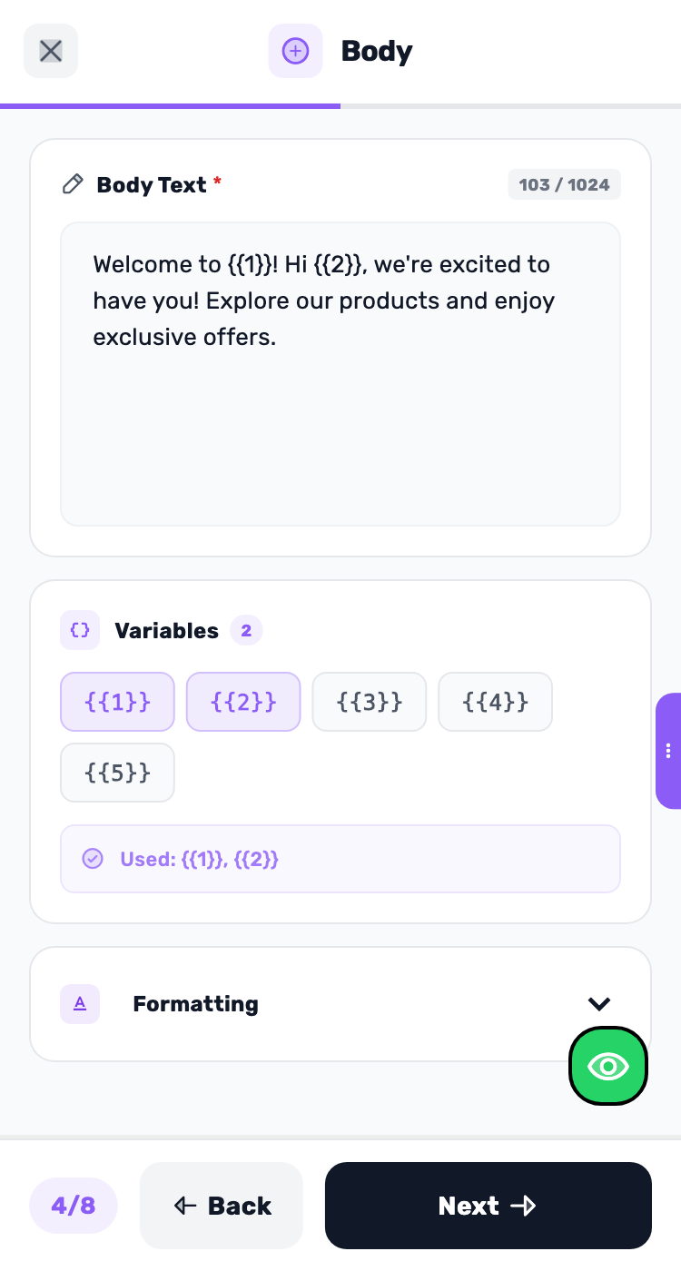 Lynxbe screen: Marketing: engagement and offers. Demonstration data.
